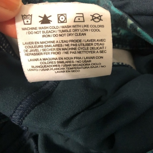 HURLEY Leggings Women's Size Small Green Multicolor Nike Dri-Fit Athletic - Picture 9 of 12